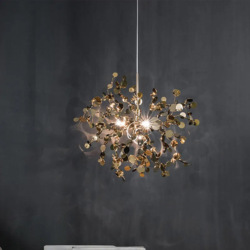 Stainless Steel Chandelier Pendant Lamp LED Dining Table Lighting Fixture