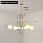 Glass Ball Chandelier: Modern Living Room Dining Kitchen Light Fixtures