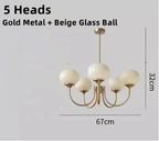 Glass Ball Chandelier: Creative Bauhaus Arts for Girls Bedroom & Home Decor