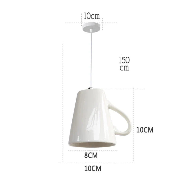 Ceramic LED Pendant Lights: Nordic Teapot Design for Modern Living and Kitchen.