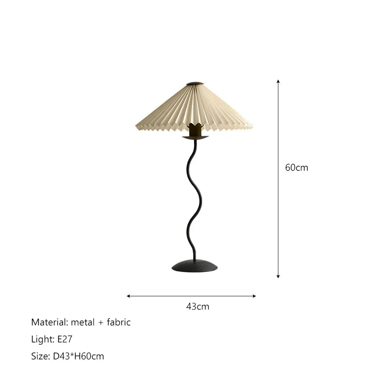 Minimalist Pleated Fabric Floor Lamp for Living Room Bedroom Décor