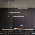 Modern LED Black/Gold Bar Chandelier Horizontal Pendant Light