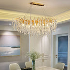 Gold Crystal Grapes Chandelier for Dining Living Room Bedroom