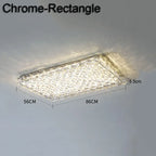 Crystal Ceiling Lamp: Modern Minimalist Indoor LED Lighting for Living Room, Dining & Bedroom