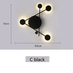 Nordic Black-White Warm Light Bedroom Wall Lamp