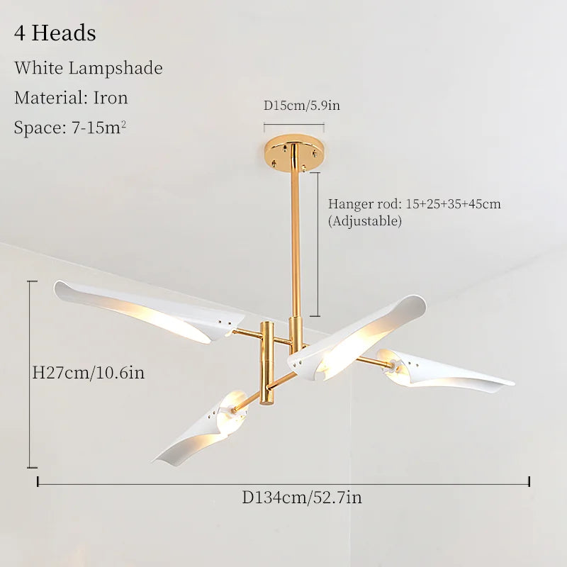 Modern Iron Hanging Ceiling Lamp LED Light Chandelier for Living Room Bedroom Shop Bar