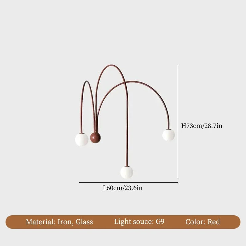 Modern Iron Glass Wall Lamp for Living Room Bedside Table & Restaurant