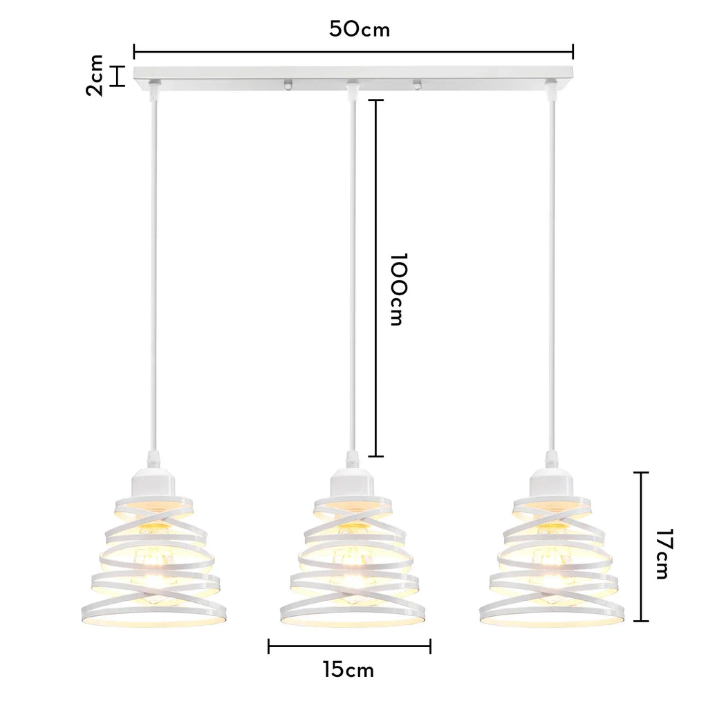 Industrial Wood Pendant Chandelier for Dinning Living Room Kitchen LED Fixture