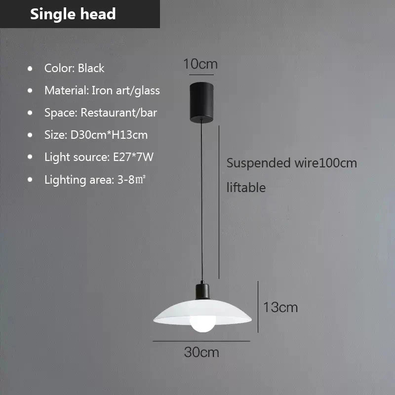 LED Pendant Chandelier Modern Minimalist Living Bedroom Lighting