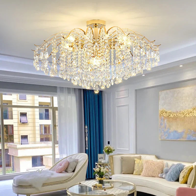 Crystal Chandelier: Modern Elegance for Stylish Living Spaces