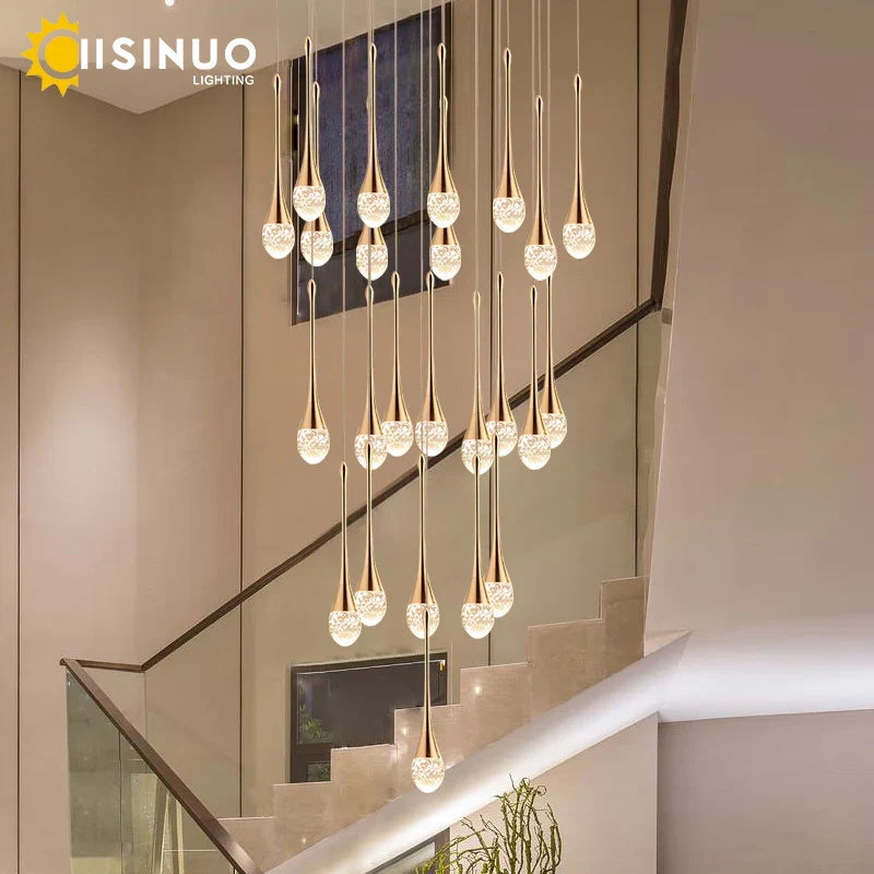 Crystal Staircase Chandelier for Luxe Home Decor