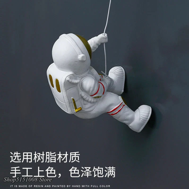 Moon Astronaut LED Wall Lamp for Bedroom, Children's Room, and TV Background