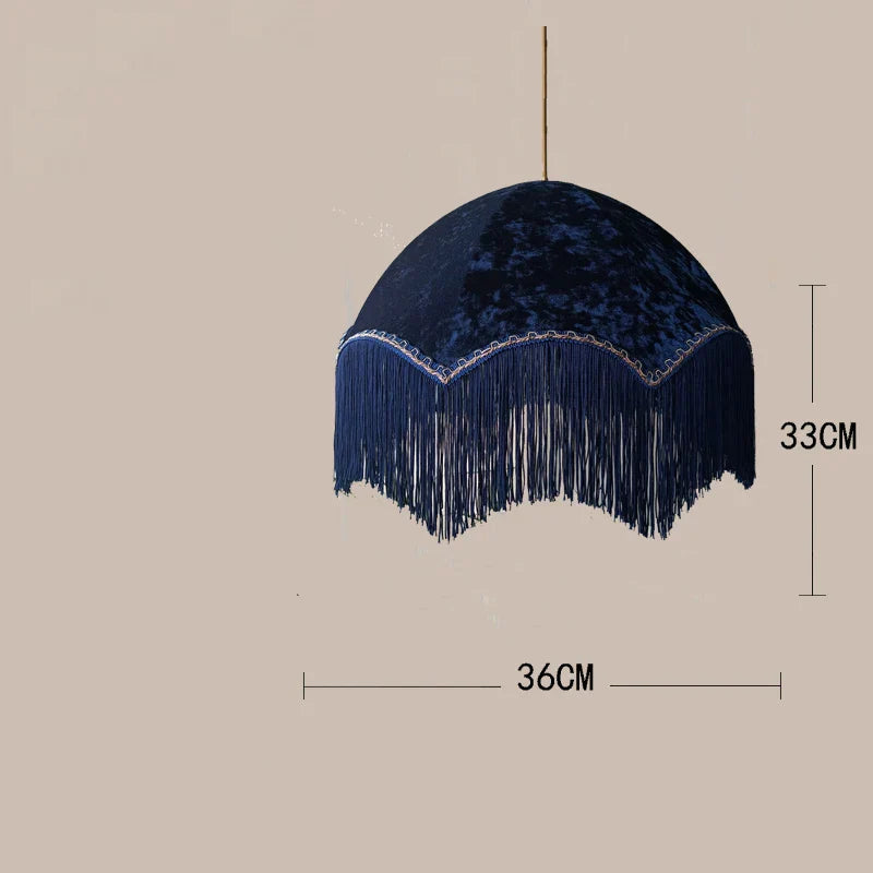 BeauVamp Tassel Pendant Light: French Vintage Boho Lampshade for Living Room, Bedroom, Dining Room