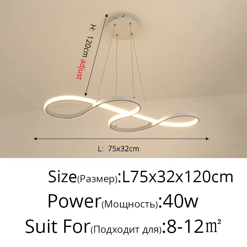 Special-shaped LED Pendant Chandelier for Nordic Dining Living Bedroom Kitchen