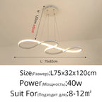 Nordic LED Chandelier for Dining Room, Living Room, Bedroom, Kitchen, and Bar