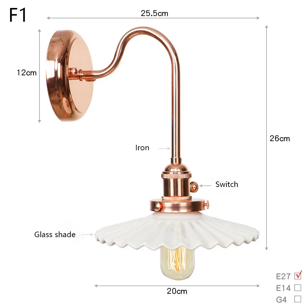 Scandinavian Glass LED Wall Sconce Modern Interior Wall Lamps