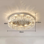 Crystal Ceiling Lamp: Modern Minimalist Light Luxury for Home Indoor Lighting