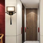 Elegant Fabric Wall Lamp for Living Room Bedroom, Modern LED Lighting Fixtures