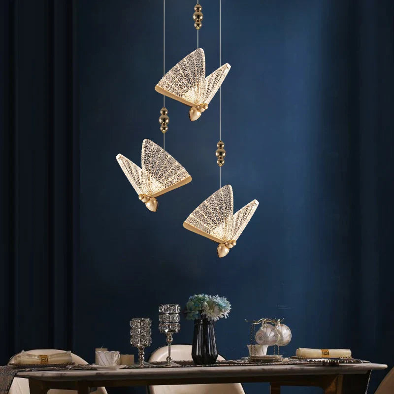 Acrylic Butterfly Chandelier Ceiling Lamp Indoor Lighting