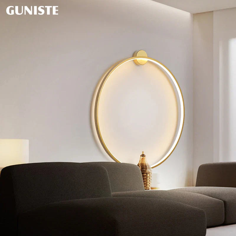 Round LED Wall Lamps for Bedroom & Living Room Decor