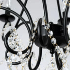Iron Crystal Chandelier: Modern Luxury Industrial Style for Home Living/Dining Room
