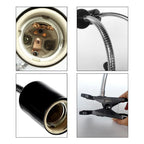 Adjustable Gooseneck Clip Lamp Holder for Home Office Bedside