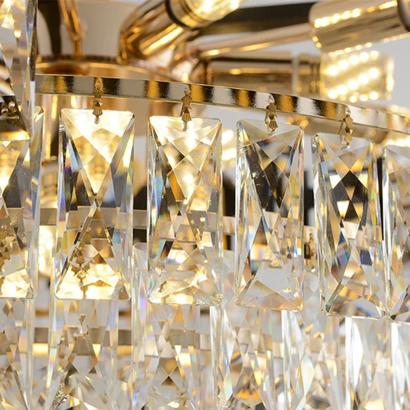 Luxury K9 Crystal Ceiling Chandelier: High-end LED Lighting for Home Decor