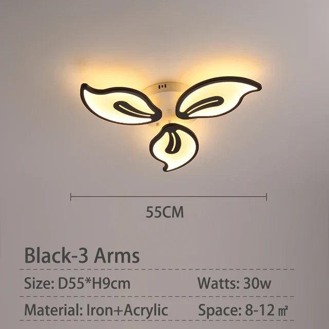 Modern LED Acrylic Chandelier for Living Room, Bedroom, Study - Ceiling Light Fixtures