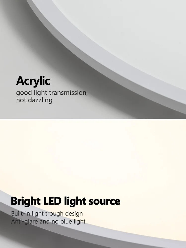 Modern Round LED Ceiling Lamp for Living Room, Bedroom, Dining Room, Balcony, and Corridor