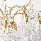 Crystal Branch Chandelier: Modern Minimalist Luxury Lighting for Living Room and Bedroom
