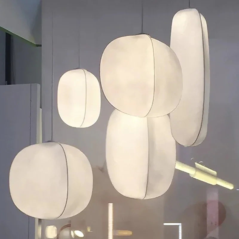 Mori Pendant Lamps: Nordic Japanese Style Silk Lighting for Kitchen Island Living Room