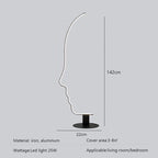 Modern Minimalist Human Face LED Floor Lamp for Living Room and Bedroom