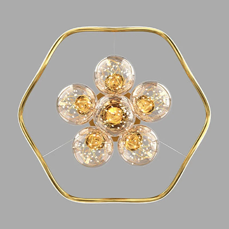 Bubble Pendant Chandelier: Modern Dimmable LED Lighting for Home Decor