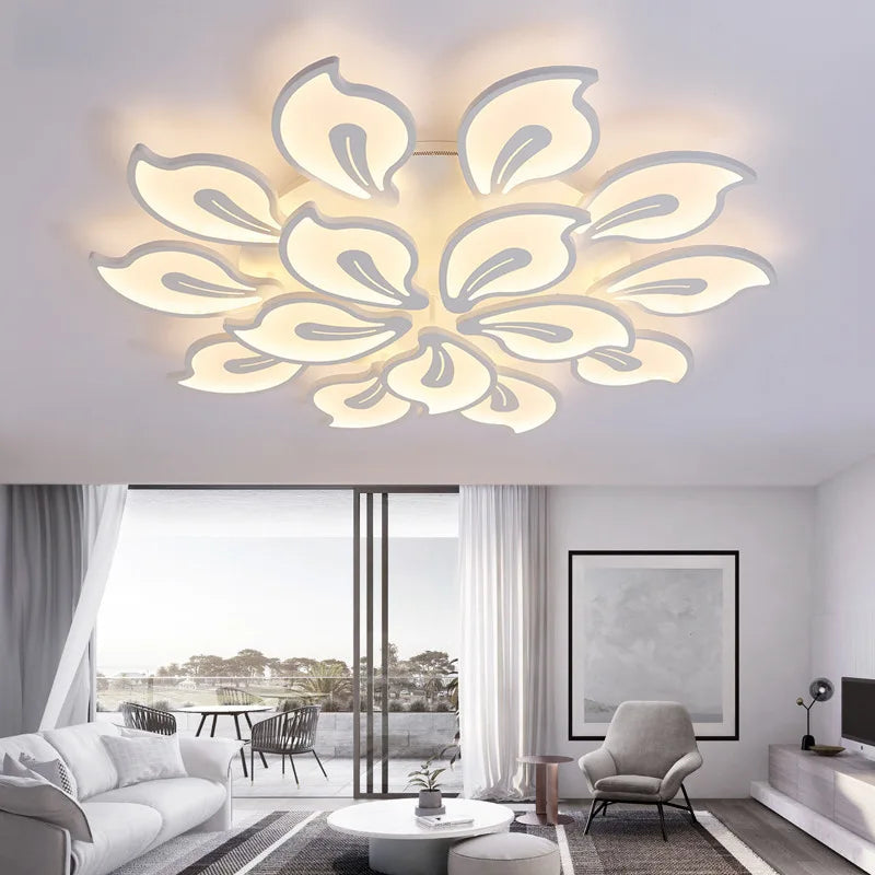 Modern LED Ceiling Light for Living Room, Bedroom, Study Room - Acrylic Chandelier Lamp Fixtures