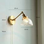 Copper LED Wall Sconce Mirror Stair Light with Pull Switch