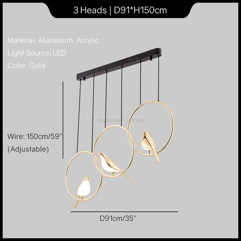 Modren Style Magpie Bird Chandelier Pendant Light for Children's Room