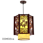 Antique Wood Pendant Lights for Dining Room, LED Living Room Decor Lighting Fixtures