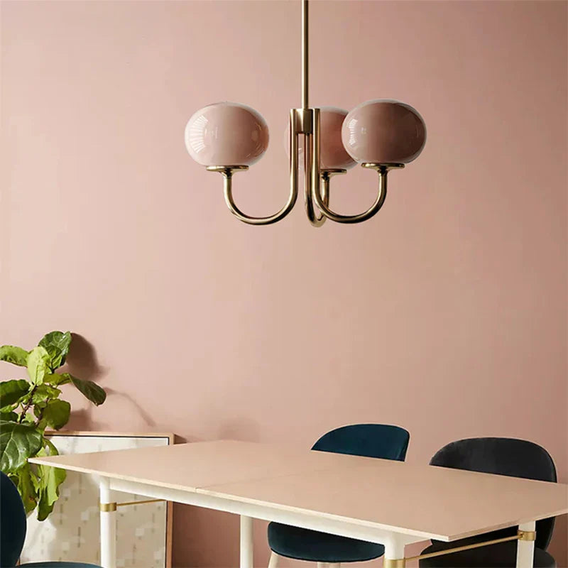 Cream Pink Bedroom Pendant Light for Cozy Living Spaces