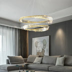 Gold LED Crystal Pendant Chandelier for Luxury Living Dining Room LightingDécor