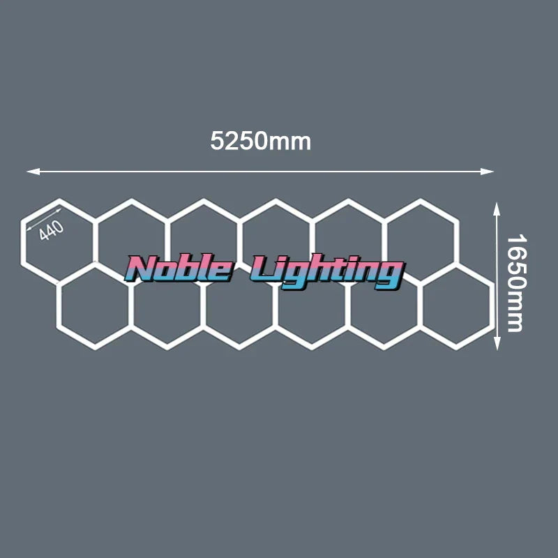 Hexagon LED Garage Ceiling Light for Auto Body Repair Workshop