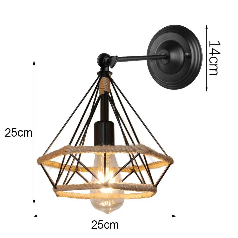 Vintage Cage Guard Wall Sconce Fixture for Modern Indoor Lighting