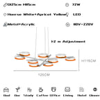 Metal Acrylic Modern Pendant Chandelier LED Light for Living Room Wall Decor