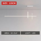 Minimalist Dimmable Black LED Chandelier for Dining Room Kitchen Bar - Modern Pendant Light
