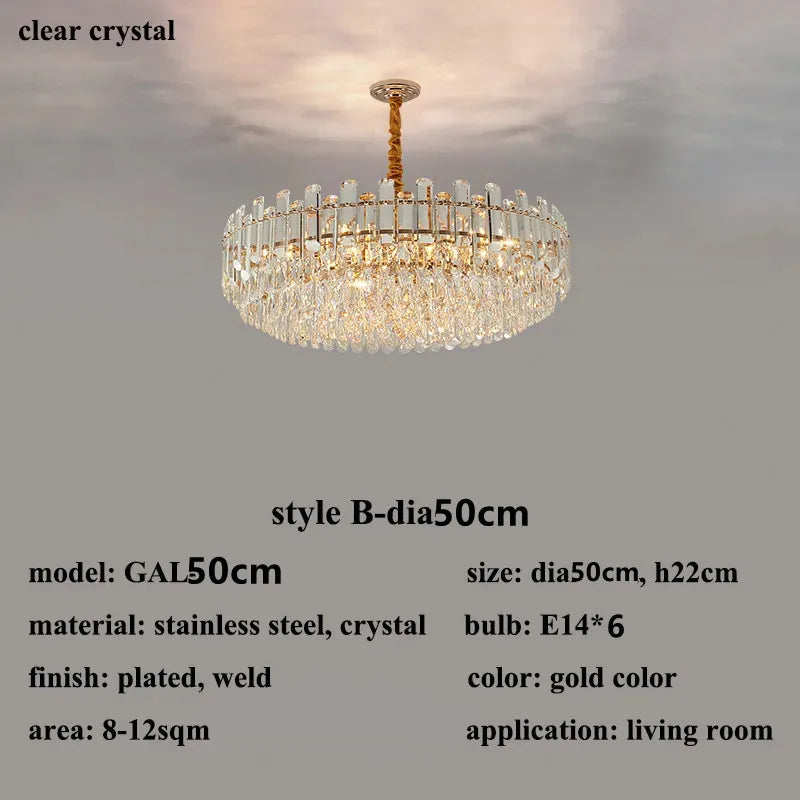 Modern Crystal Chandelier for Living Room Dining Hall Home Decor