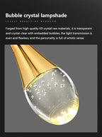 Crystal Chandelier: Modern LED Pendant Light for Villa Living Room and Attic