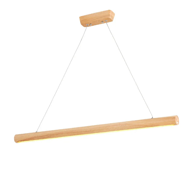 Round Nordic Solid Wood Bar Pendant Lamp for Indoor Lighting Fixture