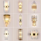 Crystal LED Wall Lamp Stainless Steel Sconces for Bedroom Dining Room