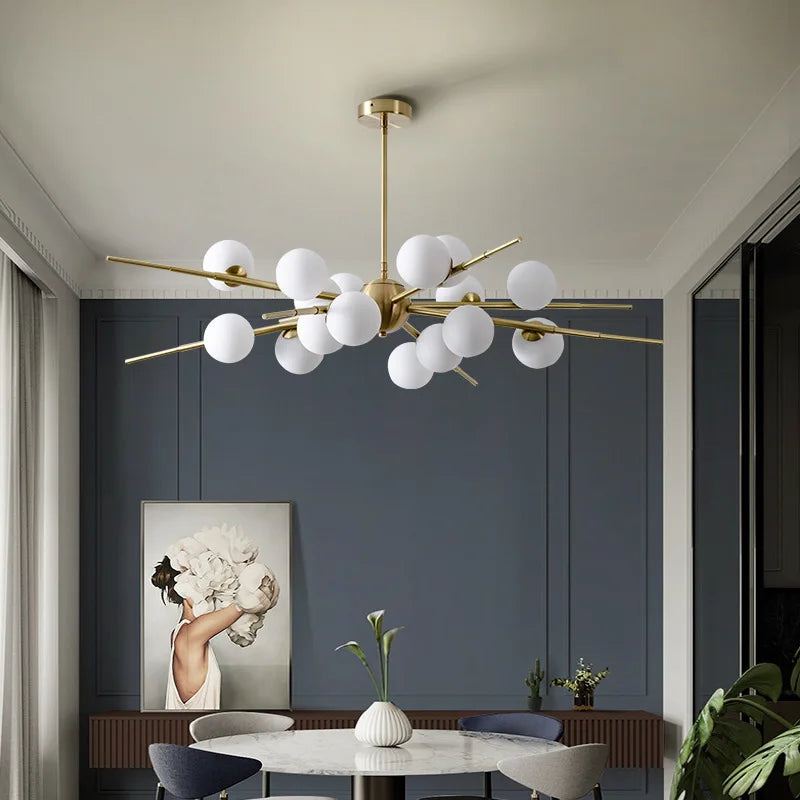 Nordic Style Molecular Branch Chandelier