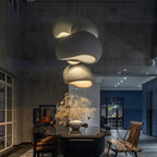 Minimalist Wabi Sabi Style Chandelier: Elegant E27 Pendant Light for Dining Room and Home Decor