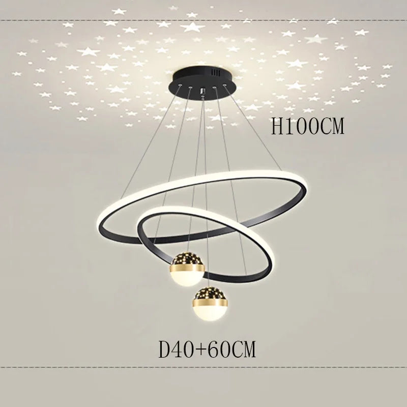 Nordic Dining Pendant Lamp for Living Room Ceiling Chandelier Lighting